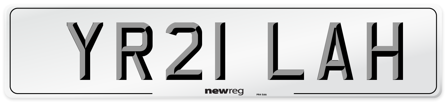 YR21 LAH Number Plate from New Reg
